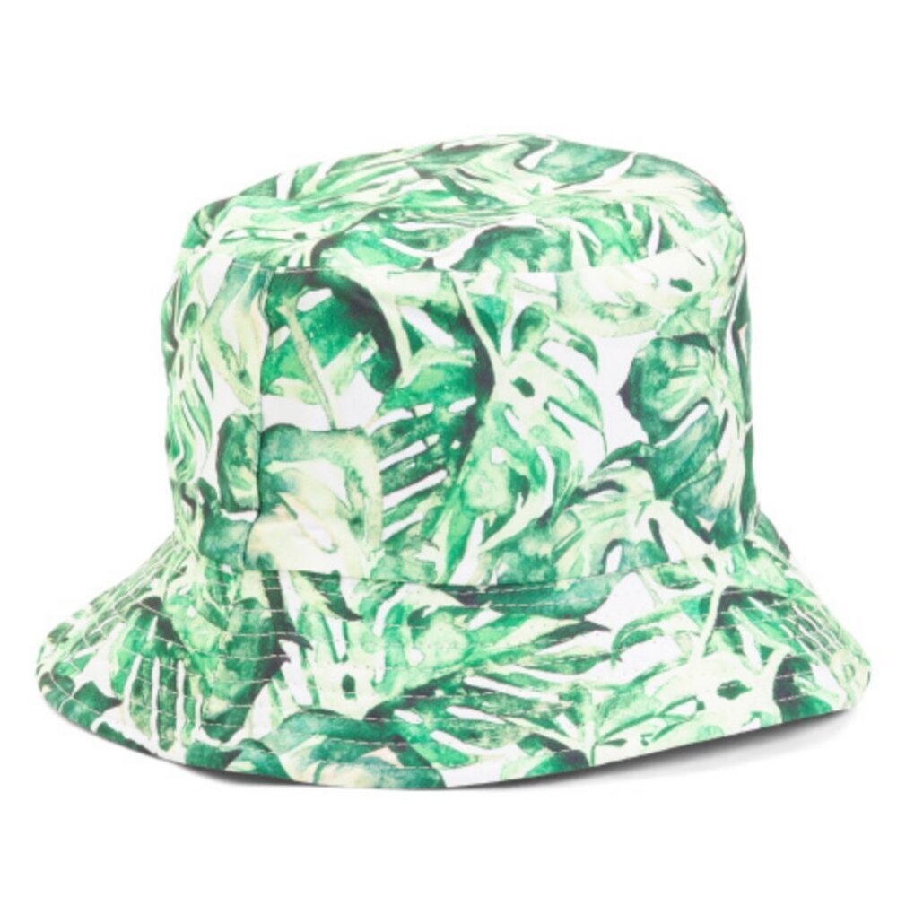 Lulla Collection Bucket Hat Monstera Print NWT